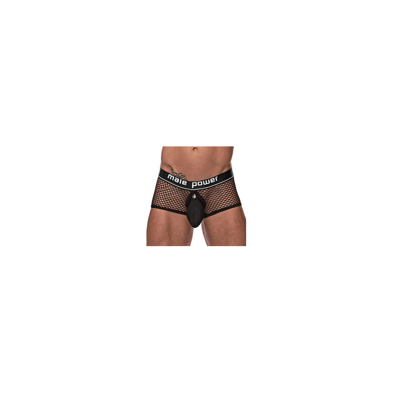 male power Boxer résille Ring & Short Noir